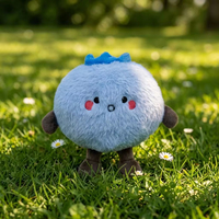 Boneka Plush Blueberry Lucu Super Lembut dengan Isian Kapas PP dan Penyangga Kain Jala, Desain Kustom ODM