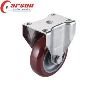 Medium Duty Stainless Steel Casters SS304 Stainless Steel 2.5/3/3.5/4/5/6 Inch PU/PA/TPR/PP Industrial Caster Wheels