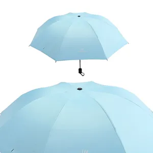 热销女士款式3折，pongee材料丝绸印花3折雨伞/