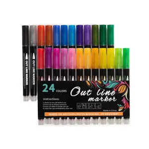 Non Toxic Watercolor Pen 36/48/100/120 Colors Paint Sharpie Permanent Book Markers Pens