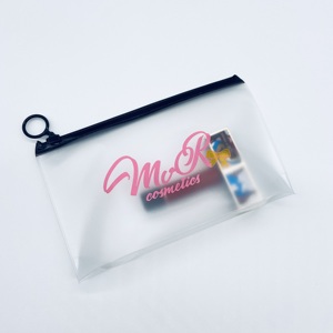 Sacs en plastique transparents personnalisés biodégradables avec fermeture éclair, impression intégrale, pour vêtements de bain/vêtements/chaussettes/extensions de cheveux, pochettes refermables - Product Image 1