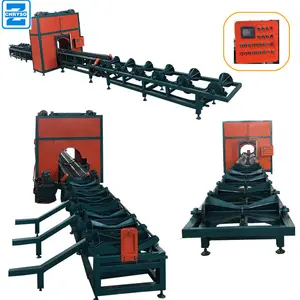 Woodworking multiple saw machine round log cutting rip sawmill wood round cut off machine