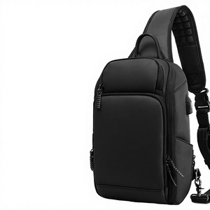 Custom Logo Men's PU PVC Waterproof Fashionable Business Casual Carry-On Outdoor Mobile Phone <b>Shoulder</b> Crossbody <b>Bag</b> Messenger - Product Image 3