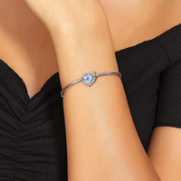 Breloque Cœur Iridescent en Argent Sterling 925 avec Pierre de Lune, Perle Aurore Creuse en Filigrane, Bijou Romantique, Cadeau d'Anniversaire