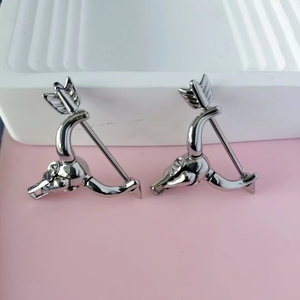 Venta al por mayor Kit de cuerpo profesional Barbell curvo Piercing Anillos de vientre de acero inoxidable Espárragos de nariz Barras de pezón Barbells industriales - Product Image 1