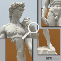 Statue de David grandeur nature en marbre naturel sculpté à la main, design européen, durable, pour jardins extérieurs et décoration de jardin