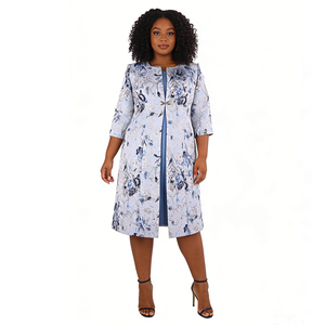 Nouvelle Collection 2026 : Longue Veste Style Africain pour Femme Ronde – Idéale pour l'Église - Product Image 1
