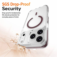 Coque antichoc certifiée SGS pour iPhone 16 17 18 Pro Max, magnétique, bicolore, avec dos transparent anti-collision