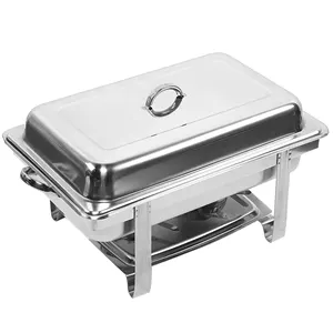 YITIAN Wedding Catering Usage Equipment Buffet Food Warmer Pot Luxury Design Silver Plated Chafing Dish At High Quality
