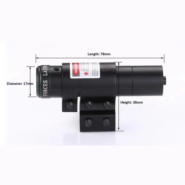 Tactical Min Infrared Sight Laser Pointer IP66 Rating Battery Powered Adjustable Left/Right Red Laser for Garden Outdoor Aiming