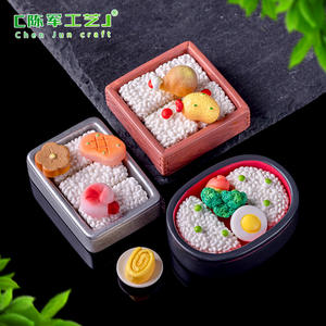 Buena calidad Chunjun paisaje simulación comida jugar almuerzo mariscos salchicha Bento Box Diy accesorios decorativos miniaturas - Product Image 4