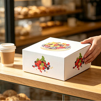 Boîtes d'Emballage Alimentaire Pliables et Recyclables en Papier Blanc, pour Petits Gâteaux et Desserts, à Design Personnalisé