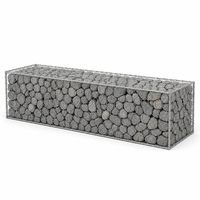 Panier Gabion 3x1x1m Galvanisé à Chaud, Fil 80x100mm, Diamètres de Fil 2.5/2.7/3.0/3.05/3.4/3.9/4.0mm, pour Travaux de Drainage des Eaux Pluviales et de Protection Contre les Inondations