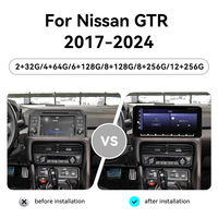 Pantalla Carplay de 12,3 pulgadas, pantalla táctil Ips, Radio de coche inteligente para NISSAN GTR 2017-2024, navegación GPS, reproductor de DVD para coche Android