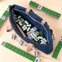 Ensemble de Mahjong de Luxe Américain Personnalisé avec 3 Sacs de Grande Capacité, Portable, Haut de Gamme, pour 4 Joueurs, Utilisation Quotidienne