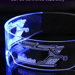 העליון אופנה 7-צבעים cyberpunk led משקפיים יצירתיים פסטיבל משקפי אור עבור הסיום & ramadan - Product Image 6