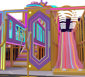 Neon Candy Futuristischer Indoor-Spielplatz-Set Abenteuerpark Buntes Bällebad Rutschen Interaktive Spielstrukturen Metall Kunststoff - Product Image 5