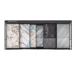 Venta directa de fábrica Horizontal Pull-Push Deslizante Metal Cerámica Piedra Mármol Cuarzo Muestra Estante - Product Image 2