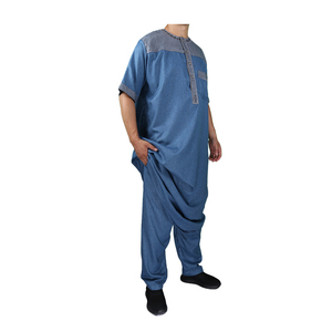 Nuovo musulmano manica corta stile marocco abbigliamento da <span class=keywords><strong>preda</strong></span> in cotone realizzato per uomo taglia 52-60 Qamis - Product Image 2