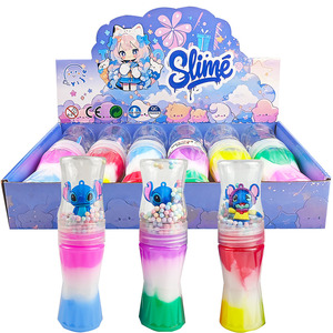 Wholesale New Design Two-Level Medium S Shaped Bottle Mixed Cream Color with Stitch Doll <strong>Slime</strong> <strong>Kit</strong> - Product Image 2