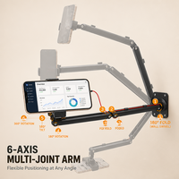 Support mural pour tablette en métal 360° °   Support de téléphone rotatif et réglable avec gestion intégrée des câbles pour cuisine, salle de sport, vente en gros OEM