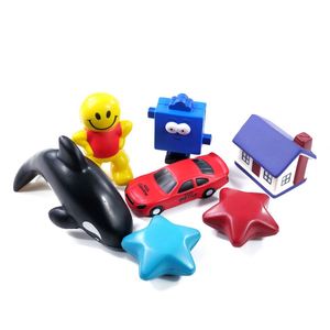 Nouveau produit écologique : Balle anti-stress en PU, jouets anti-stress personnalisés, jouets publicitaires en mousse PU à presser - Product Image 1