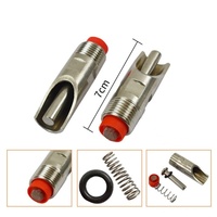 Tutup puting minum babi Stainless Steel 1/2 inci, topi plastik dengan Filter babi