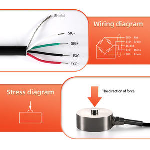 लोड सेल + इंडिकेटर डिस्प्ले माइक्रो दबाव लोड बटन प्रकार छोटे वजन वाले छोटे आकार के माप बल सेंसर - Product Image 6