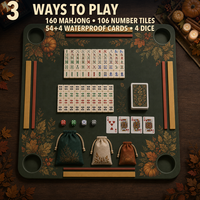 Tapis de jeu flottant en mousse EVA pour table de Thanksgiving, multi-jeux, pour Mahjong américain, Rummy et cartes imperméables