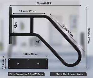 Poignées de porte en métal noir pour chambre, salle de bain et extérieur, design contemporain, installation facile, vente en gros - Product Image 4