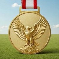 Fabricant de médailles, trophées et plaques de sport en métal durable avec impression UV de logo personnalisé pour les marathons et le football