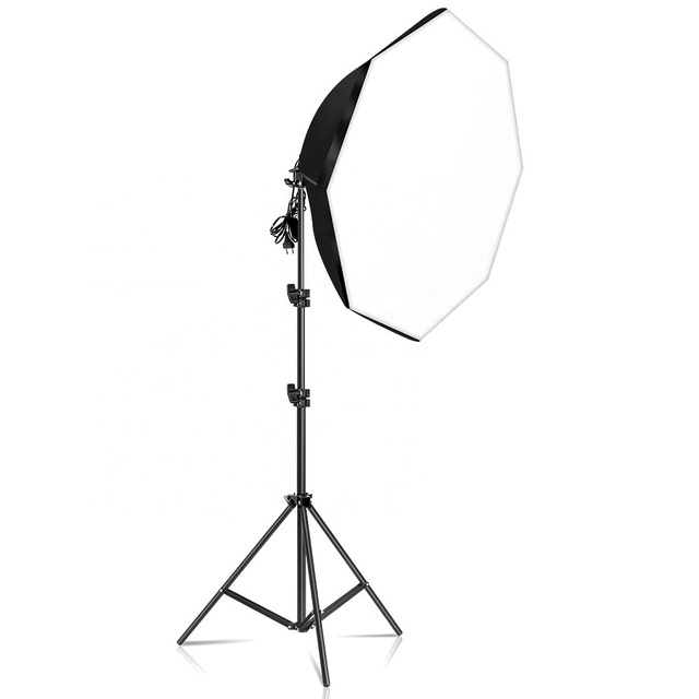 Photography Lighting Photo Studio 60cm Octagon Softbox Kit with LED Light Brightness With 2M Stand Photo Studio Accessories