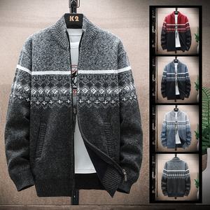 Pulls pour hommes en gros, vêtements en tricot, <span class=keywords><strong>pull</strong></span> <span class=keywords><strong>chaud</strong></span> d'hiver pour hommes, épais, décontracté, fermeture éclair intégrale, col montant, <span class=keywords><strong>pull</strong></span> cardigan tendance - Product Image 3