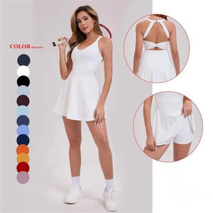 Abito da Tennis da Badminton estivo senza maniche ad asciugatura rapida senza schienale per sport transfrontalieri Yoga imbottito sul petto traspirante - Product Image 2