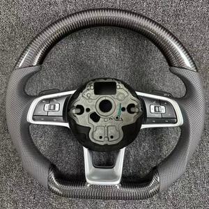 Volant sport en cuir et fibre de carbone, très demandé, compatible avec Volkswagen Golf 7 GTI Golf <span class=keywords><strong>R</strong></span> MK4 5 6 7 8 Polo GTI <span class=keywords><strong>R</strong></span> <span class=keywords><strong>Line</strong></span> - Product Image 1