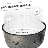 Jacuzzi gonflable sur mesure pour extérieur, spa, bain à remous pour 2 personnes, baignoire de massage portable à gonflage rapide pour jardin