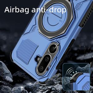Armor Rugged Magnetic Cover quay lại Đối với Samsung S25/S24 Ultra/S25 cạnh chống sốc với vòng đứng sạc không dây - Product Image 3