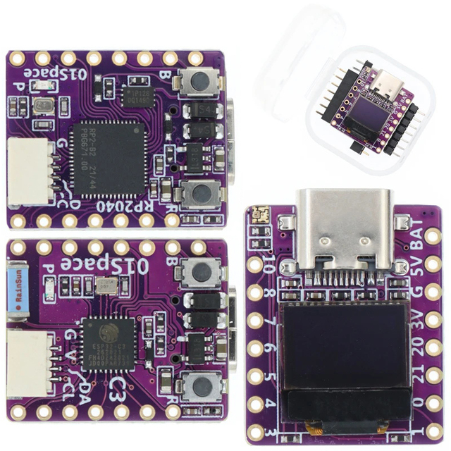 ESP32 C3 / RP2040 Raspberry Pi Pico Development Board 0.42 Inch LCD RISC-V WiFi for MicroPython-ROHS3 Compliant Model S541