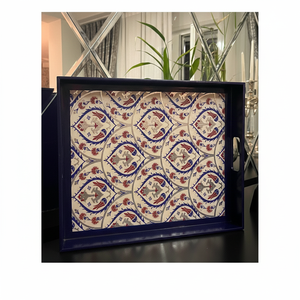 Bandeja de Servicio de Diseño con Recubrimiento de Esmalte de Madera MDF, Bandeja de Mesa de Alta Calidad para Hoteles y Restaurantes - Product Image 1