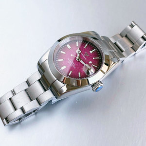 <span class=keywords><strong>Montre</strong></span> de <span class=keywords><strong>plongée</strong></span> Tandorio nouvelle 36 mm NH35A pour homme, cadran à motif de tasse à thé violet, vert, rouge, verre saphir, 10 ATM, <span class=keywords><strong>bracelet</strong></span> en acier inoxydable - Product Image 3