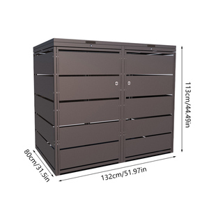 Kunden spezifisches versiegeltes Metall müllhaus-Gewerblicher Müll container Geruchs sicheres feuer hemmendes Modell, Metall mülls chutz - Product Image 6