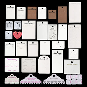 Brinco Exibição De Papelão Etiquetas Personalizar Logotipo Papel Impresso Jóias Brinco Embalagem Exibição De Cartões De Papel Titular Embalagem - Product Image 4