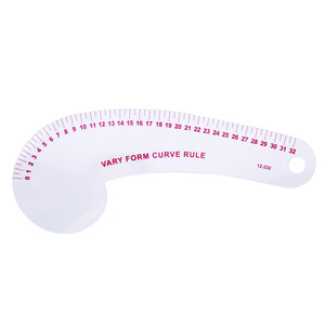 PVC thợ may armhole đường cong Cai Trị phổ biến OPP Túi không trượt may Cai Trị kiến trúc công cụ công nghệ mỏ khoan rigtorno 20 Bộ - Product Image 3