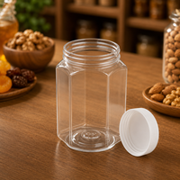 Botella de Plástico PET Vacía al por Mayor para Miel, Jugo, Salsa, Mermelada, Envase Duradero, Recargable y Ligero para Cocina