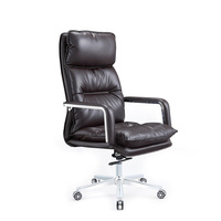 Mobilier de bureau en cuir Pu, vente en gros, dossier haut, fauteuil de bureau pivotant de luxe pour patron