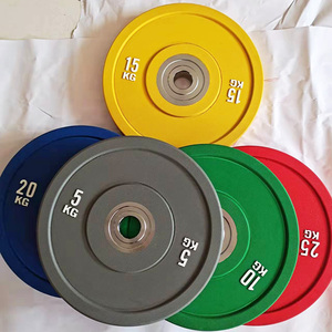 Discos de Goma para Gimnasio de 25 lb y Barras, Discos de Peso de Goma Multicolores Económicos - Product Image 5
