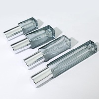 Frascos de Perfume Cuadrados de Vidrio Vacíos de 3ml, 5ml, 10ml, Más Vendidos, Botella de Muestra de Perfume con Pulverizador y Tapa Negra y Oro Rosa