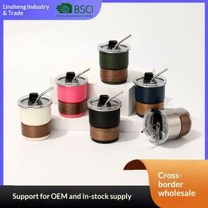 Nueva Tapa de Acero Inoxidable Estilo Clásico para Taza de Café, Aislamiento Térmico Antiescaldaduras 0-6 Horas, Portátil para Camping al Aire Libre con Pajita - Product Image 3