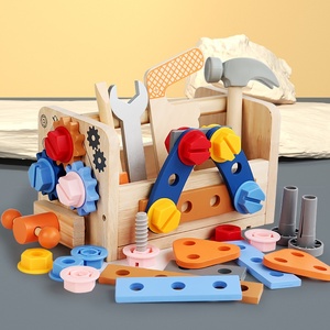 Nouveaux jouets éducatifs pour enfants, outils à main en bois, tournevis et boîte à outils de démontage de vis et d'écrous, jouets de simulation, jouets en bois pour enfants - Product Image 4