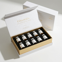 Boîtes rigides personnalisées avec estampage à chaud et fermeture magnétique pour coffrets de peptides de collagène haut de gamme - Emballage cadeau haut de gamme
